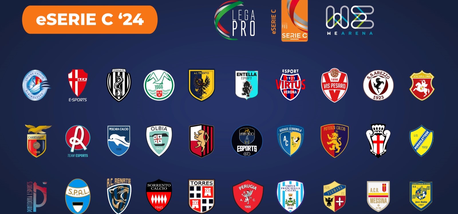 LEGA PRO E WEARENA PRESENTANO LA ESERIE C ‘24