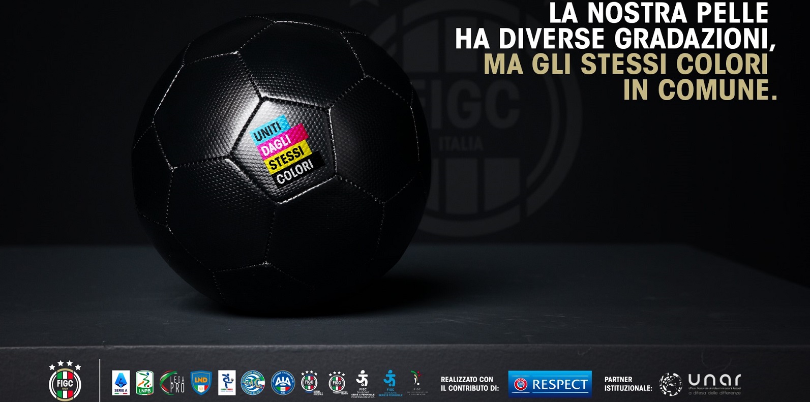 #UNITIDAGLISTESSICOLORI: LA FIGC RINNOVA IL SUO IMPEGNO CONTRO LA DISCRIMINAZIONE RAZZIALE