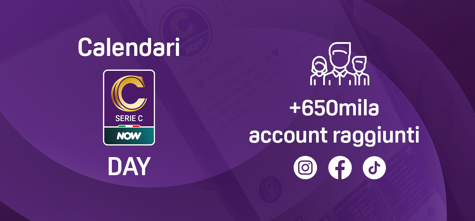 BOOM DI CONTATTI SUI SOCIAL PER I CALENDARI DELLA SERIE C NOW