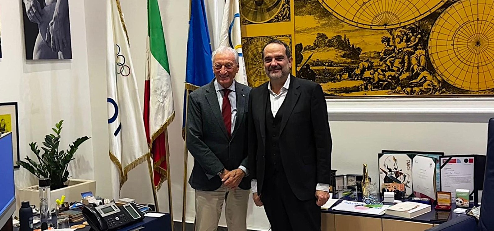 INCONTRO TRA IL PRESIDENTE DEL CONI BUONFIGLIO E IL PRESIDENTE MARANI